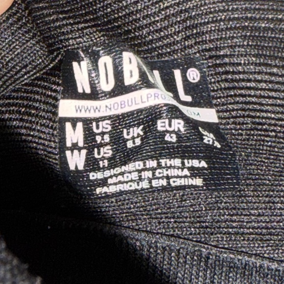 Nobull Outwork Shoes Black White Gum Superfabric Trainers - Mens 9.5 Womens 11 - Picture 6 of 7